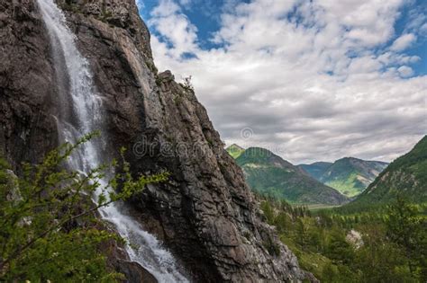 Waterfall Rocks Mountains Sky Stock Photo Image Of Nature Streams