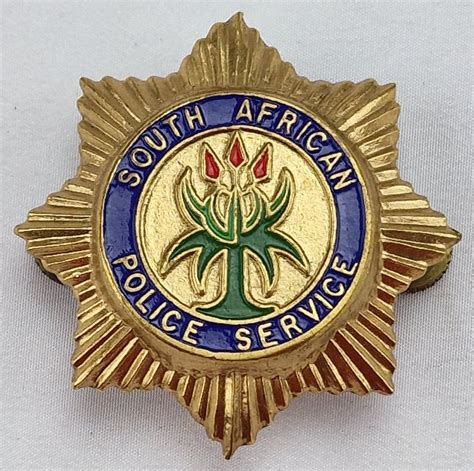South African Police Service Cap Badge Time Militaria
