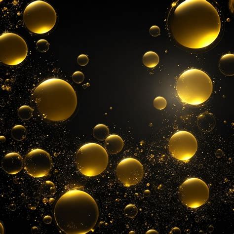 Premium Ai Image Abstract Gold With Small Bubble Black Backgrounds