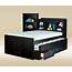 Full Size Black Storage Bed With Bookcase Headboard  Ninciclopediaorg