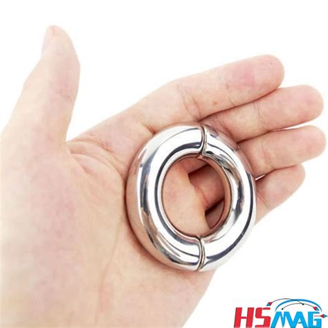 Mm G Ball Stretcher Magnet Scrotum Metal Chastity Ring Enhancer