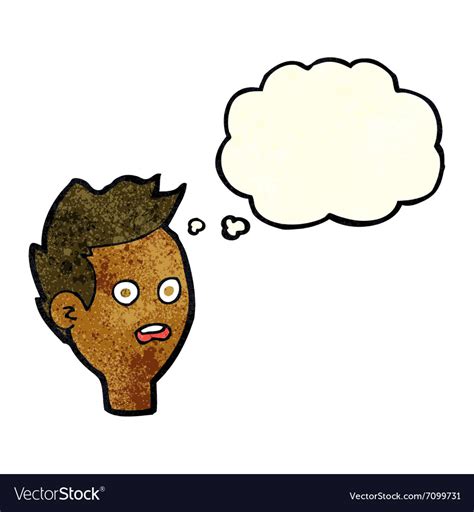 Cartoon Shocked Man With Thought Bubble Royalty Free Vector