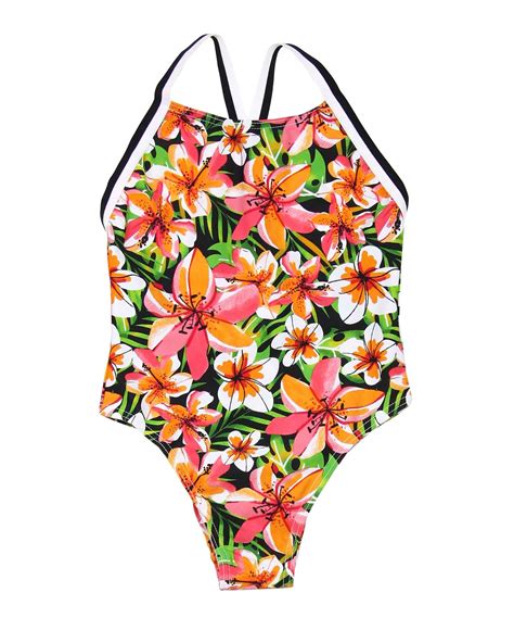 boboli girl s one piece swimsuit in tropical flowers print sizes 4 16 spring summer 2019