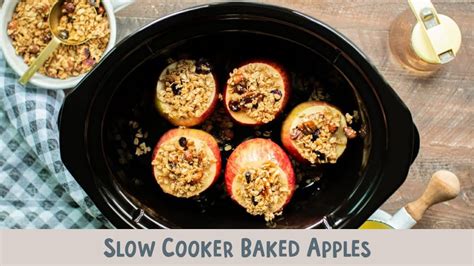 Slow Cooker Baked Apples Youtube