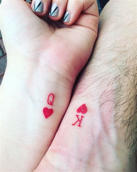 Newlywed Husband And Wife Tattoos Forever My King ️ Forever His Queen