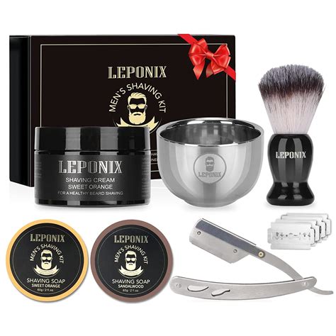 Leponix Straight Razor Shaving Kit Includes Shaving Soap Straight