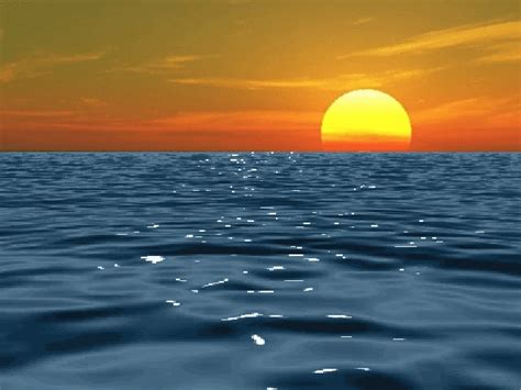 Гиф анимация Море на закате