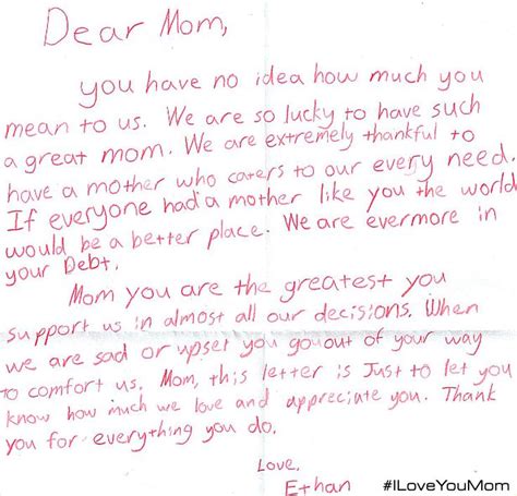 When Was The Last Time You Wrote A Love Letter To Your Mom