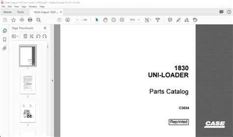 Case 1830 Uni Loader Parts Catalog Manual C3034 Pdf Download