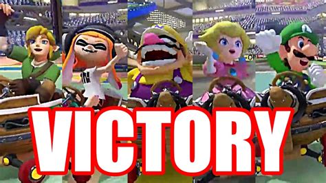 Mario Kart 8 Deluxe All Victory Animations Nintendo Switch Youtube