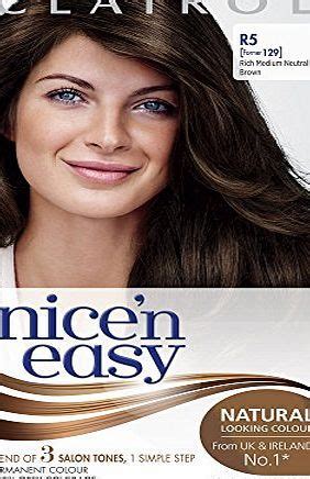 • work through hair from roots to tips to ensure full saturation. Nicen Easy Clairol Nice n Easy Permanent Hair Colour - 129 ...