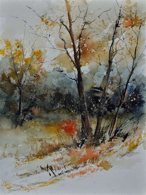 Oil Paintings And Watercolors By Pol Ledent Arbres En Aquarelle