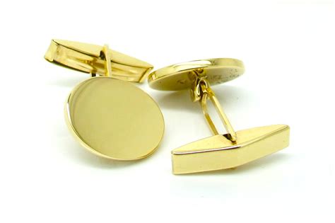 9ct Yellow Gold Hinged Cufflinks Diamond Creations