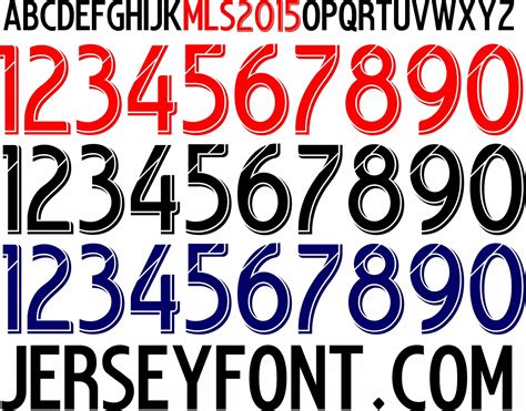 Font Number Of Football Jersey