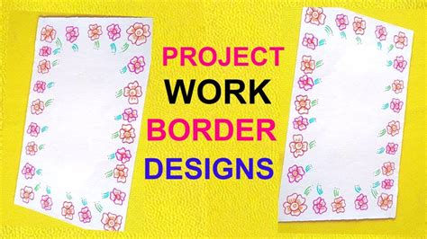 Super Easy Border Designs For School Project Border Designs Project