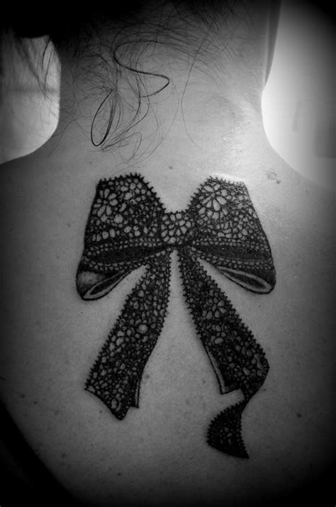 Lace Bow Geometric Tattoo Lace Bows Triangle Tattoo