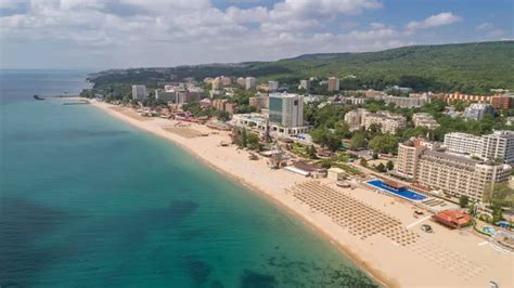 Golden Sands Beach Varna Bulgaria May 19 2017 Aerial View Of The