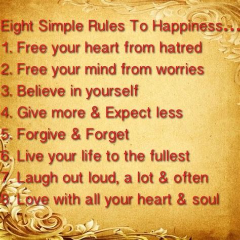 Eight Simple Rules To Happiness Forgive And Forget Simple Rules