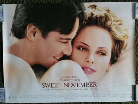 Sweet November 2001 Original Uk Quad Movie Poster Keanu Reeves