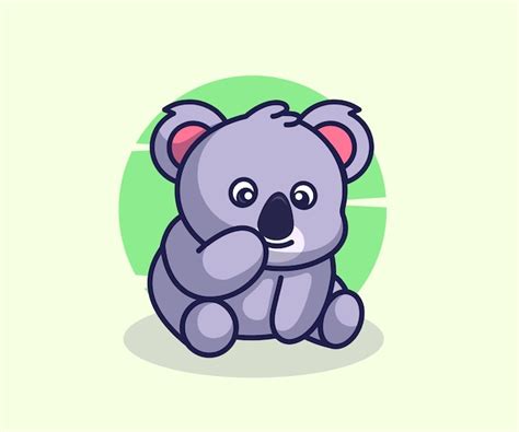 Premium Vector Cute Koala Waving Hand Cartoon Vector Icon