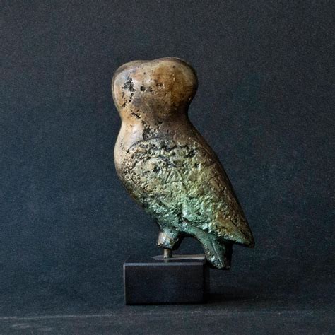 Owl Metal Art Sculpture Ancient Greece Museum Quality Art Goddess Of