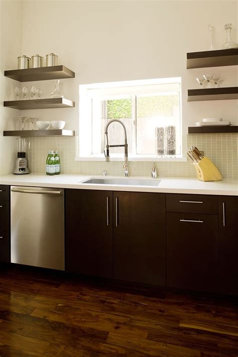 Remove shelving and set aside. shelves instead of upper cabinets | Kitchen design, Simple ...