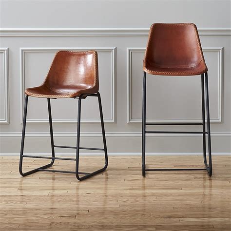 Roadhouse Leather 30 Bar Stool Modern Bar Stools Leather Counter