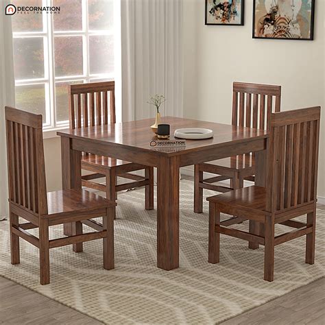 Get it as soon as mon, may 24. Bree 4 Seater Wooden Dining Table - Brown - Decornation