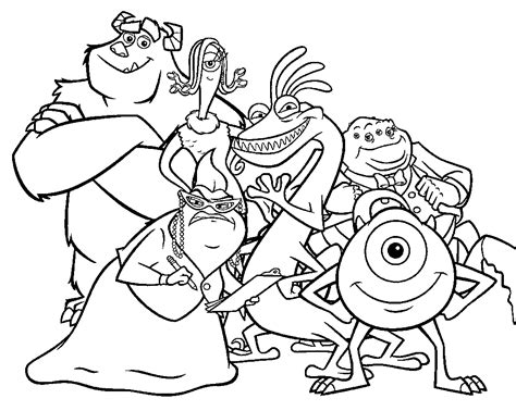 Monsters Inc Color Page Disney Coloring Pages Color Plate Coloring