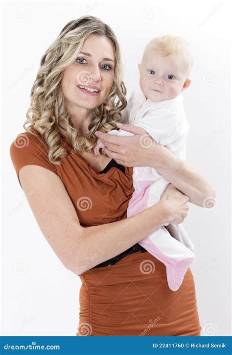 Mother With Her Baby Stock Photo Image Of Indoors Motherhood