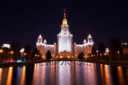 Moscow University Russia State Background Night Wallpapers