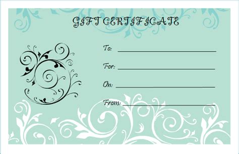 This template, which is in a psd format, has a very formal and official tone. gift voucher for kirsty | Free gift certificate template, Gift certificate template, Free ...