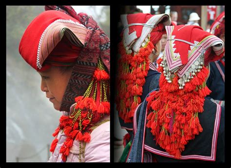 photo by Peter Garnham. Red Dzao Headdress | Vietnam, Vrouw