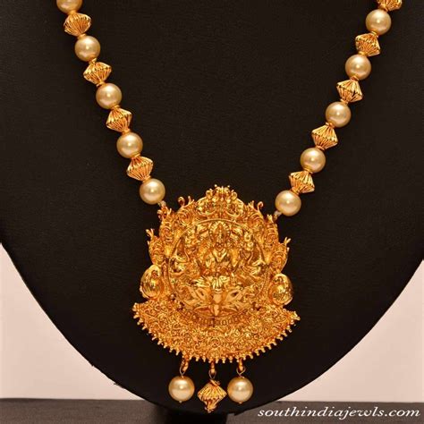 Traditional Lakshmi Pendant South India Jewels