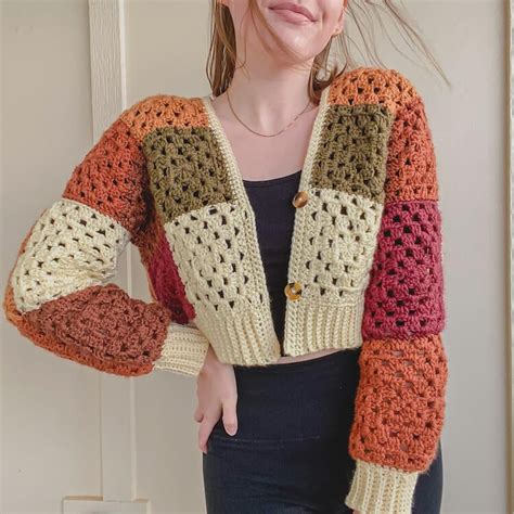 20 Crochet Granny Square Sweater Patterns Beautiful Dawn Designs