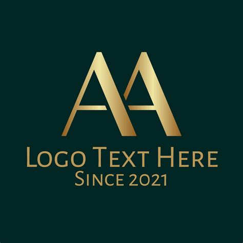 Golden Aa Monogram Logo Brandcrowd Logo Maker