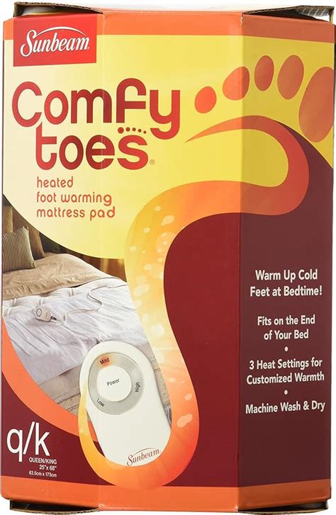 Sunbeam Comfy Toes Heated Foot Warming Mattress Pad Amazonca Home