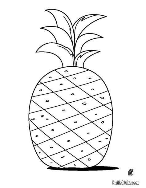 Have Fun Coloring This Pineapple Coloring Page From Fruit