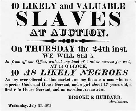 photo notice of slave auction richmond virginia 1823
