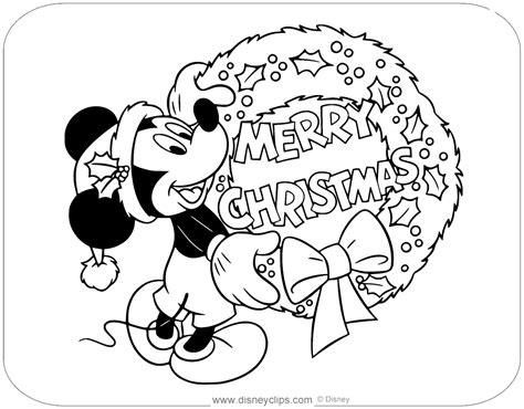 Disney Christmas Coloring Pages 2