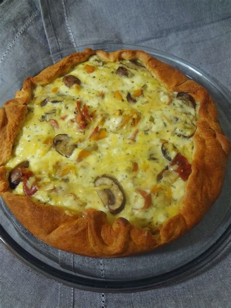 Duizenden1dag Hartige taart met champignons prei en pompoen