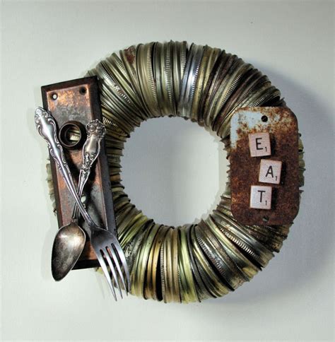Canning Jar Lid Wreath · A Recycled Wreath · Decorating On
