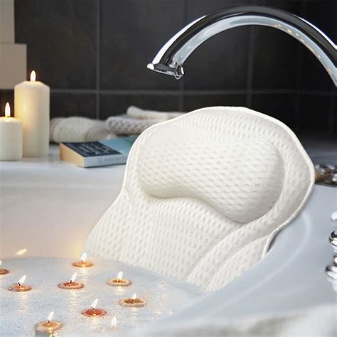 Buy AmazeFan Luxury Bath Pillow Ergonomic Bathtub Spa Pillow With D Air Mesh Technology And