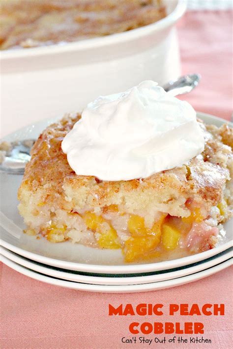 A cobbler, bored of his everyday life, stumbles upon a magical heirloom that allows him to become other people and see the world in a different way. Magic Peach Cobbler - Can't Stay Out of the Kitchen