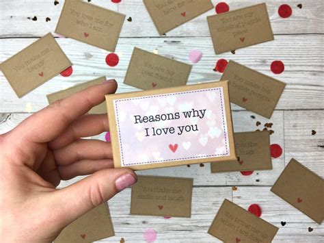 Reasons Why I Love You Note Cards Anniversary T For Etsy Canada