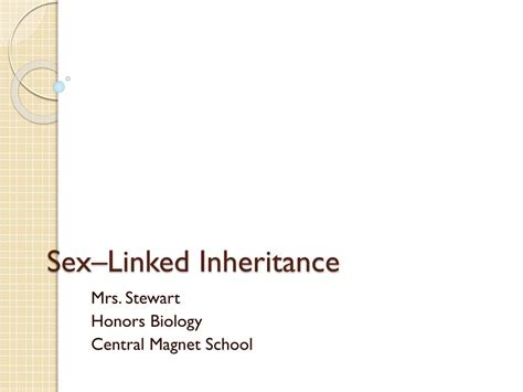 Ppt Sexlinked Inheritance Powerpoint Presentation Free Download