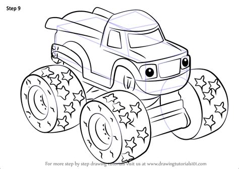 Learn How To Draw Darington From Blaze And The Monster Machines Blaze