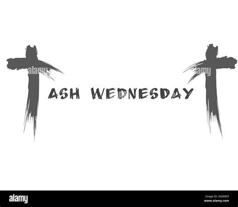 Illustration Ash Wednesday Cards Design Stock Photo Alamy