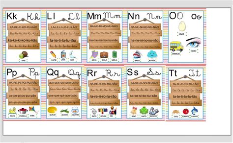 Silabário Ilustrado 4 Tipos De Letras 26 Cartazes Pdf 20 No Elo7