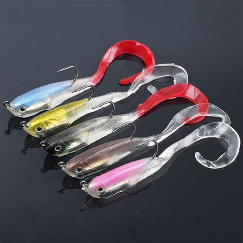 5pcslot Soft Fishing Lures Lead Silicone Bait Wobblers Soft Lure Shad